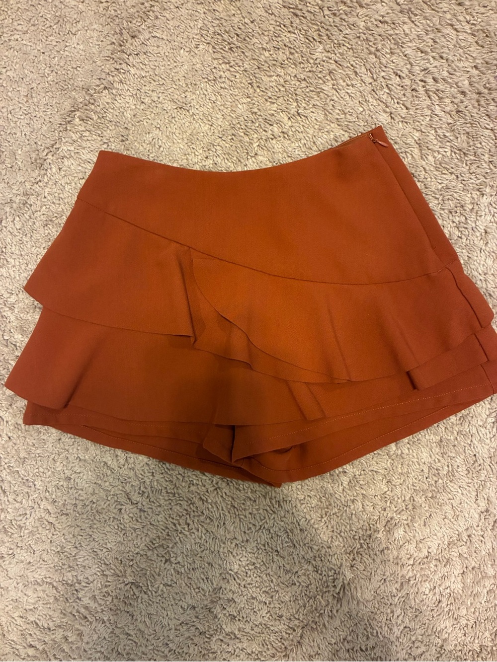 Vestique Orange Skirt With Built In Shorts - Small